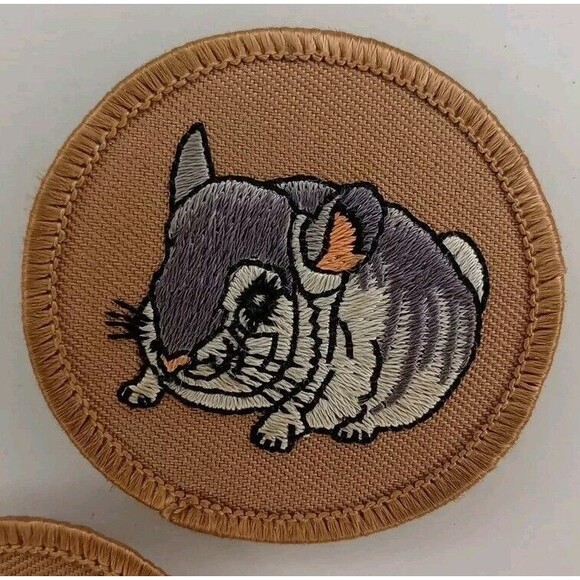 Applique Badge Patch, Set of 3, Iron on: Chinchilla, Burger, Punk Cupcake, 2" - Picture 4 of 5